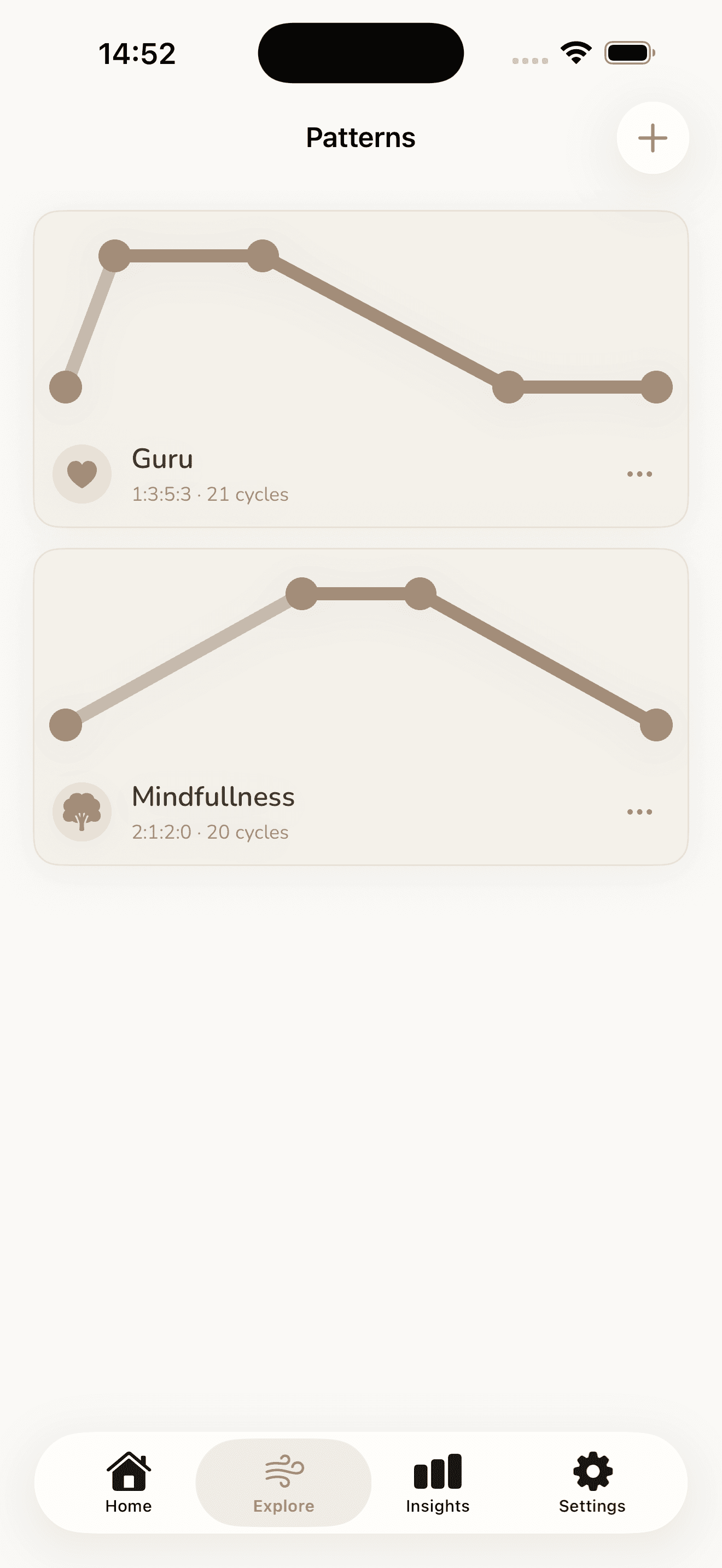 Pranayama Explore — Pattern library: Guru, Mindfullness.
